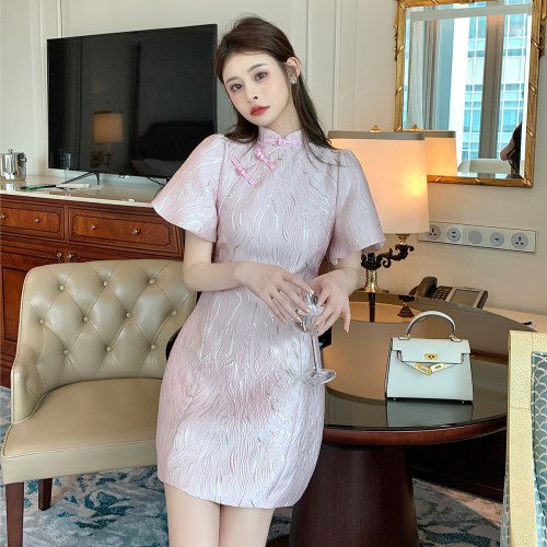 戚薇同款改良旗袍年轻款少女复古
