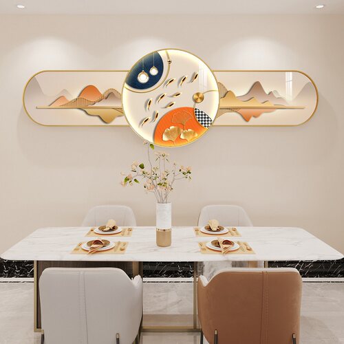 现代轻奢餐厅装饰画餐桌背景墙面挂饰高档墙壁画饭厅挂画2025新款