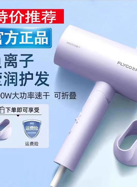 飞科电吹风负离子1800W家用吹风机恒温六档可折叠吹风筒学生6277