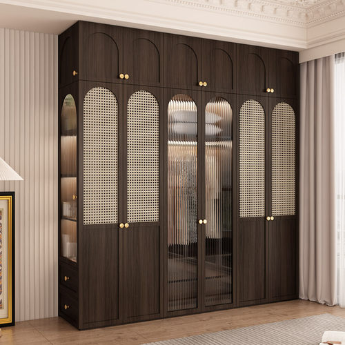 欧松板中古风ENF级实木衣柜衣橱