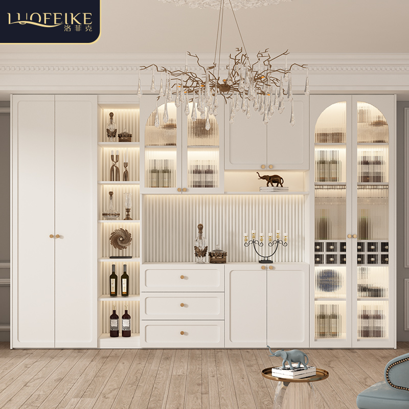 3期免息美式实木餐边柜靠墙酒柜