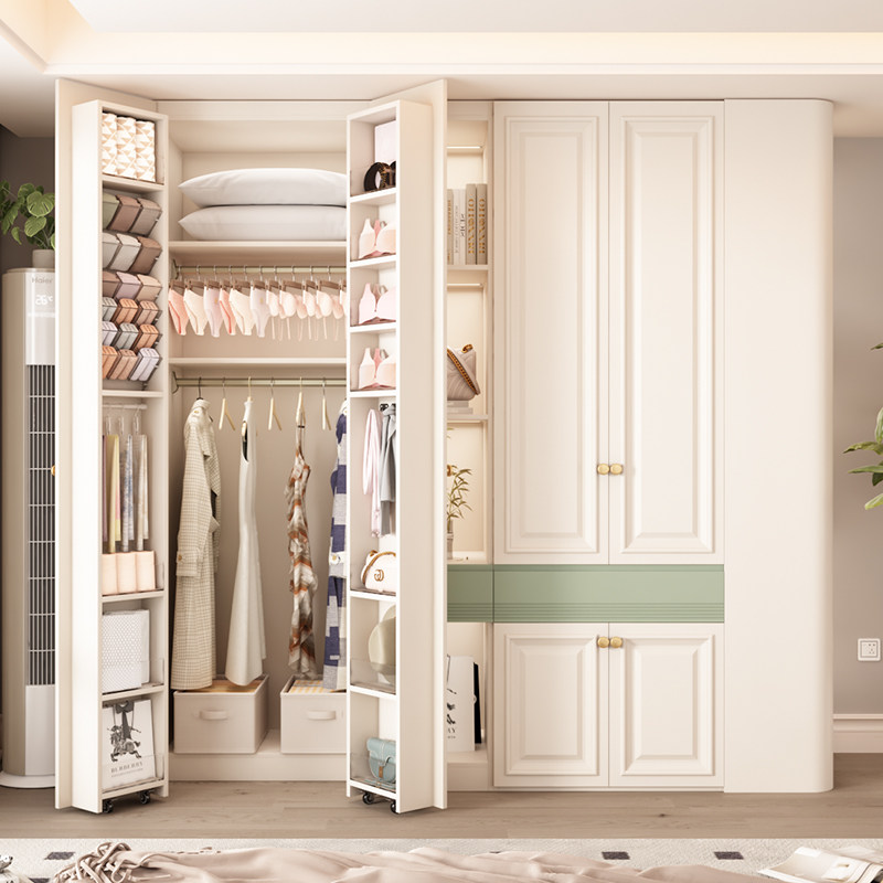 中古风实木衣柜爆款卧室家用奶油风衣帽间收纳柜大衣橱组合柜定制,住宅家具,其它柜类,淘宝优惠券,粉丝福利购,淘宝优惠卷