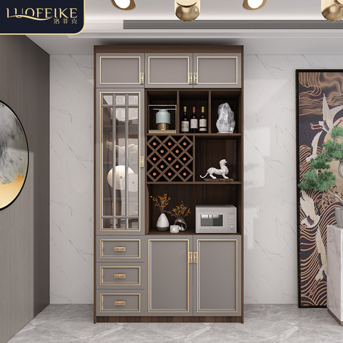3期免息中式酒柜餐边柜一体高柜