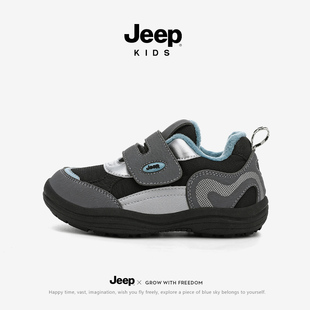 JEEP男童二棉鞋2025新款冬季加绒鞋子儿童薄绒冬鞋小童宝宝运动鞋