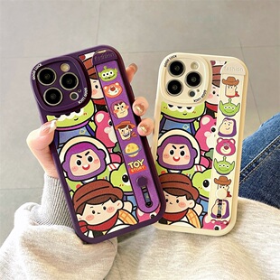 适用苹果16PROMAX手机壳新款15防摔12mini高级13硅胶iphonexr全包8plus/14支架男女软保护套7腕带满屏玩总白