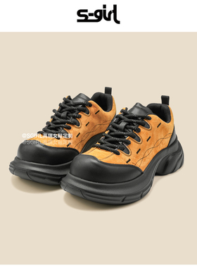 SGIRL TWTW复古厚底老爹鞋女百搭舒适增高小个子休闲鞋运动面包鞋