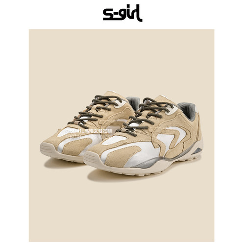 SGIRL TWTW复古拼接厚底德训鞋女2026新款休闲阿甘户外舒适运动鞋
