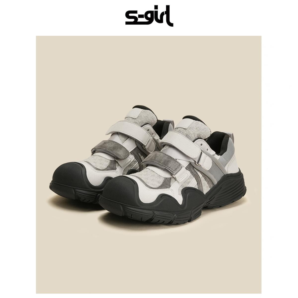 丑萌大头厚底户外老爹鞋