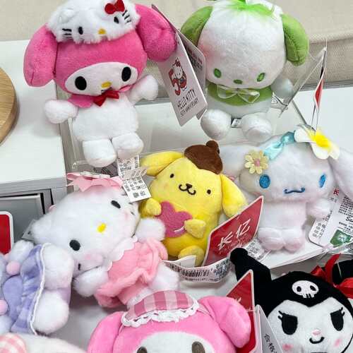 正版授权HelloKitty50周年kt猫库洛米挂件美乐蒂钥匙扣包包挂饰