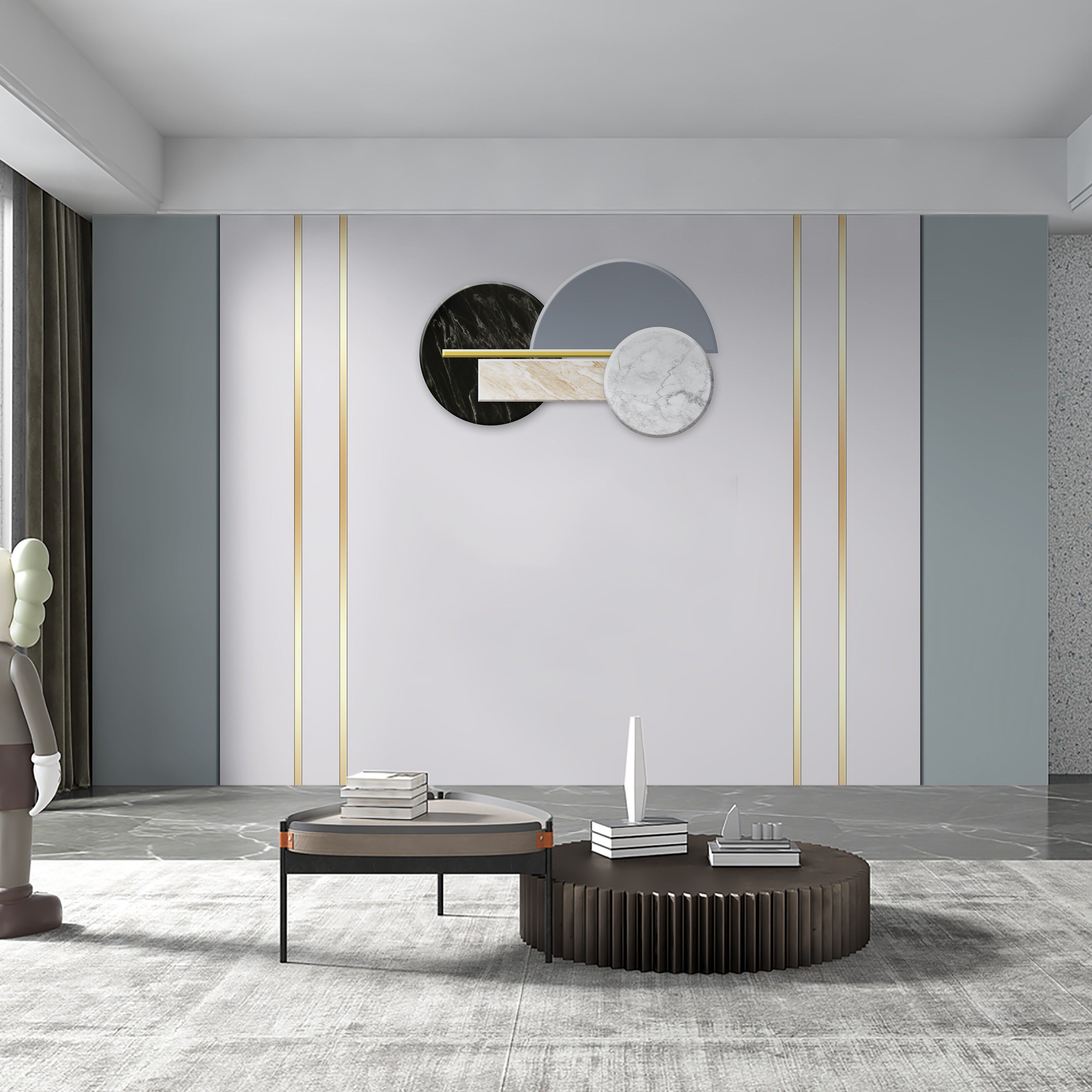 8d竹木纤维护墙板电视背景北欧装饰现代客厅沙发卧室定制集成墙板