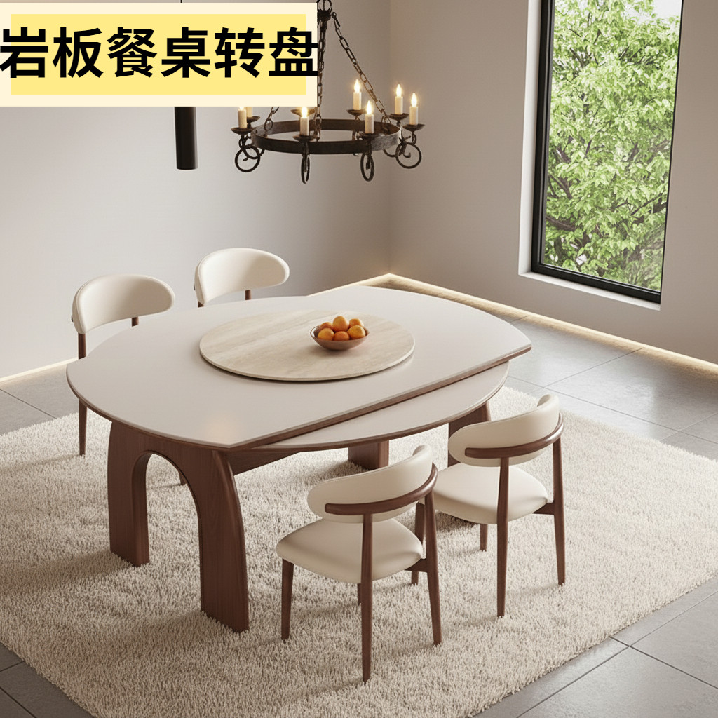 岩板餐桌转盘家用转盘家用火锅桌面高端茶台商用岩板转盘台面定制,住宅家具,岩板餐桌,淘宝优惠券,粉丝福利购,淘宝优惠卷