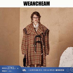 【春节不打烊】【明星同款】WEANCHEAM/未未姆2025冬海军领呢大衣