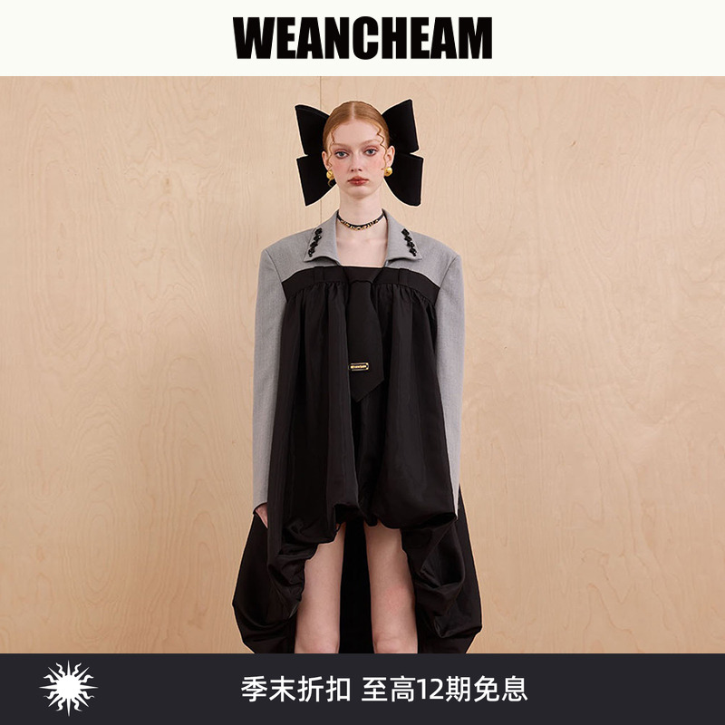 未未姆/FW24早秋新品泡泡连衣裙