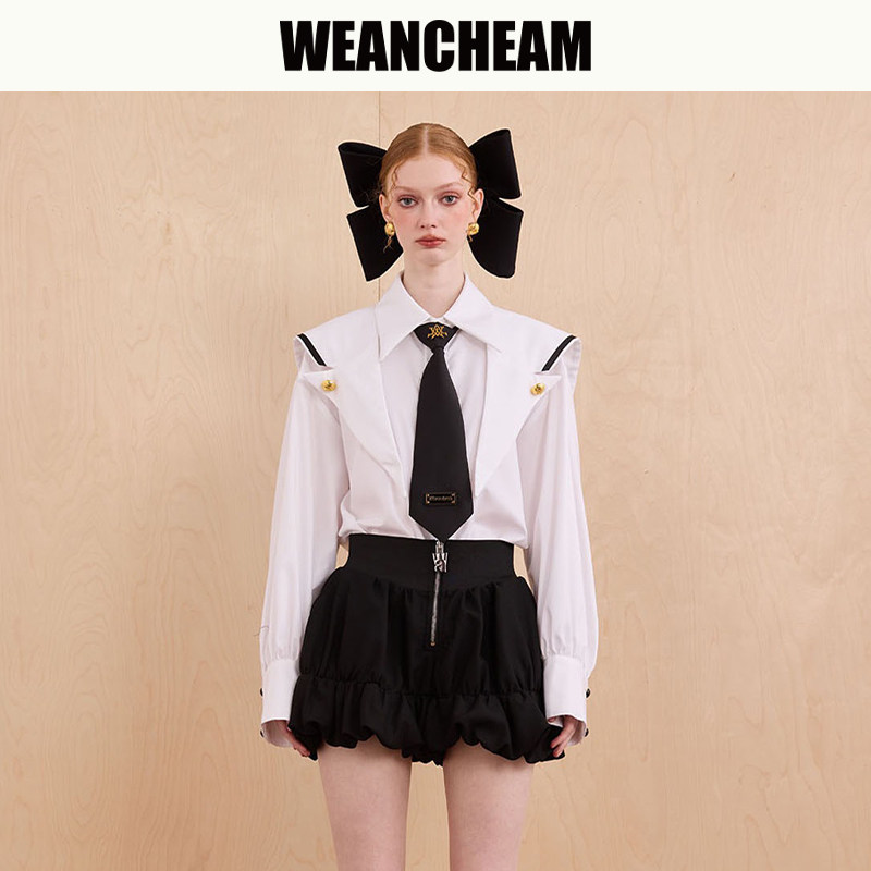 【甄选折扣】WEancheAM/未未姆 FW24早秋新品经典三合一衬衫女