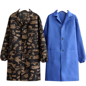 定制印字LOGO工作服大褂罩衣长袖耐磨男外套上班工厂干活迷彩衣服