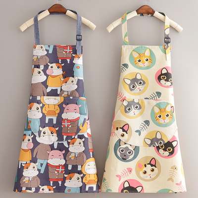 粗帆布耐磨围裙透气卡通时尚