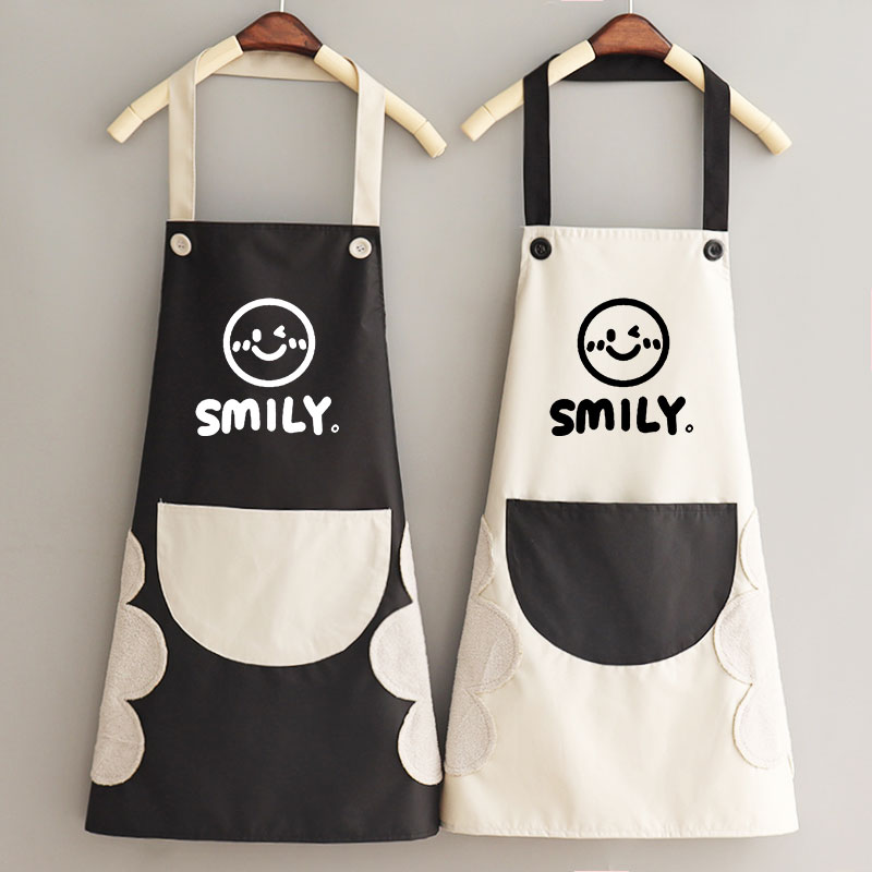 做饭餐饮工作上班防油耐磨围腰新款卡通定制