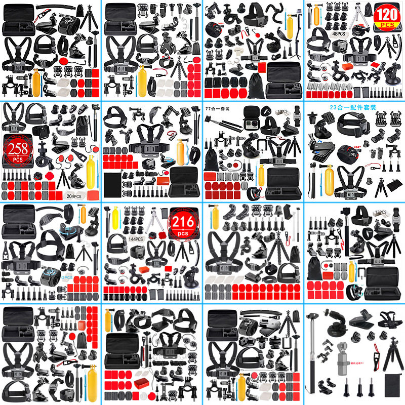 适用于gopro运动相机配件大疆insta360头戴胸带支架J钩基座套装