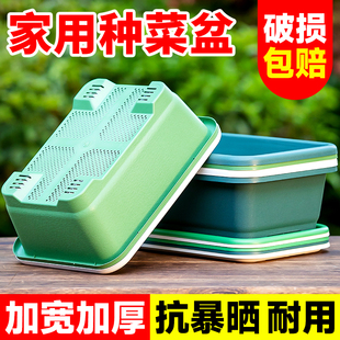 阳台种菜专用盆塑料家用长方形花盆种菜盆大号树脂户外庭院种植箱