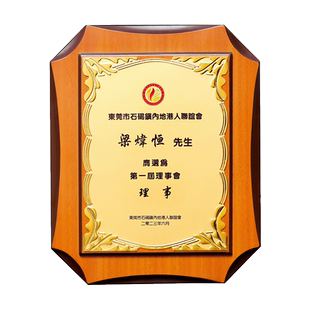 奖牌定制高档荣誉代理商授权木质牌匾荣誉证书框摆台聘书外壳定做奖状捐赠结业获奖收藏证书志愿者感谢信裱框