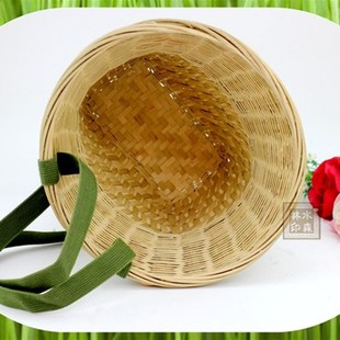 精选纯手工编织竹编背篼大人竹蔑背篓背框收纳筐舞蹈道具小背篼夹