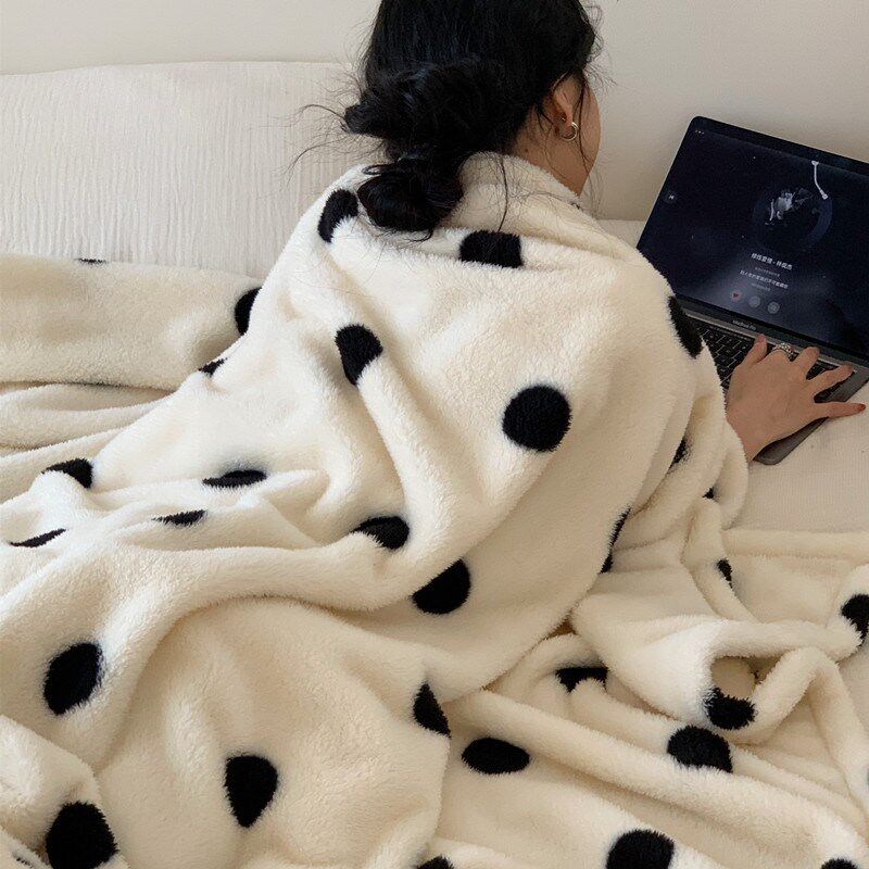 少女蝴蝶结~A类摇粒绒毛毯双面绒盖毯学生午休毯可爱风披肩沙发毯