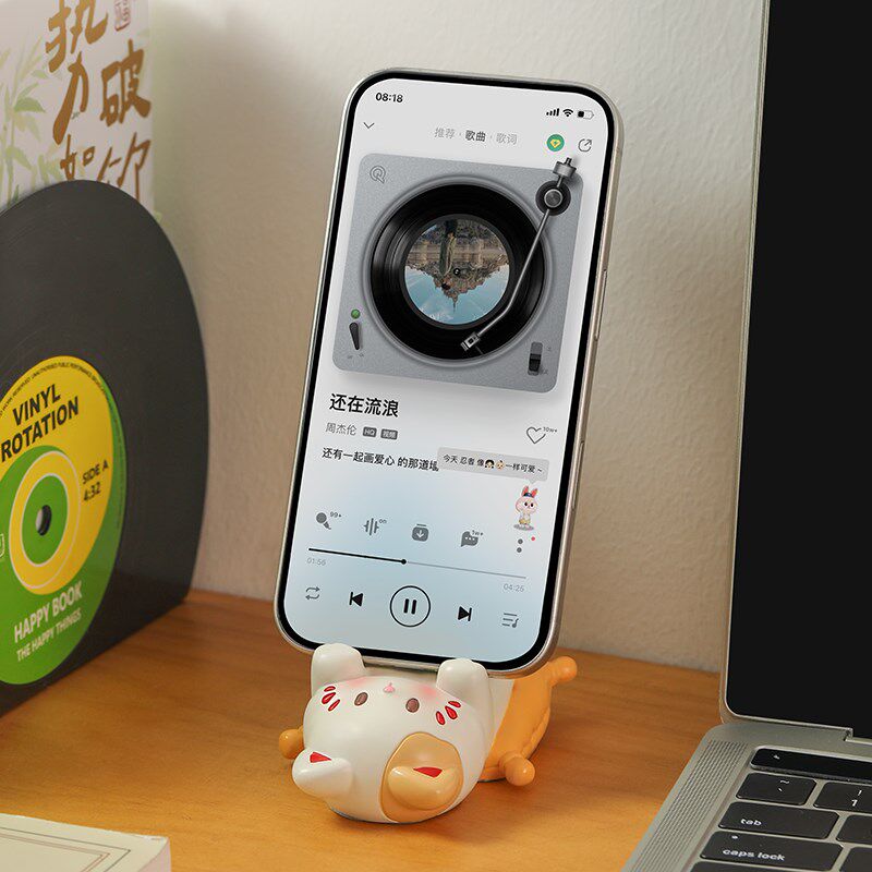 创意猫咪手机支架摆件可爱办公桌面工位装饰品解压治愈六一节礼物