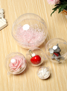 3-25cmPS空心塑料透明球 商场节庆创意圣诞球 亚克力装饰圆球