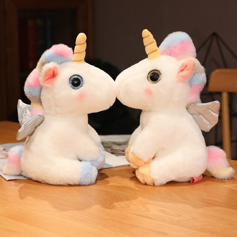 ins独角兽毛绒玩具公仔梦幻天使马儿童玩偶跨境彩虹马送女生礼物