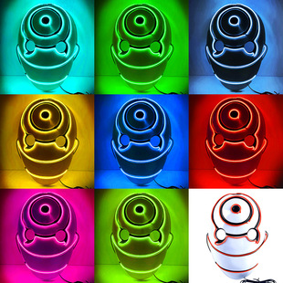 EL 冷光万圣节面具led发光面具鬼节化妆舞会派对忍者带土阿飞漩涡