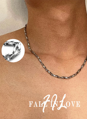钛钢禁欲系小众锁骨链