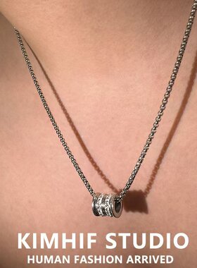 小蛮腰钛钢项链男2025新款爆款轻奢小众设计感锁骨链颈链配饰