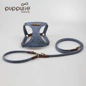 狗狗牵引绳背心式 遛狗绳狗绳子调节小型犬胸背带泰迪宠物用品定制