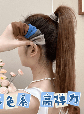 高马尾面膜发圈女2024新款高弹力耐用发绳扎头皮筋高级感头绳头饰