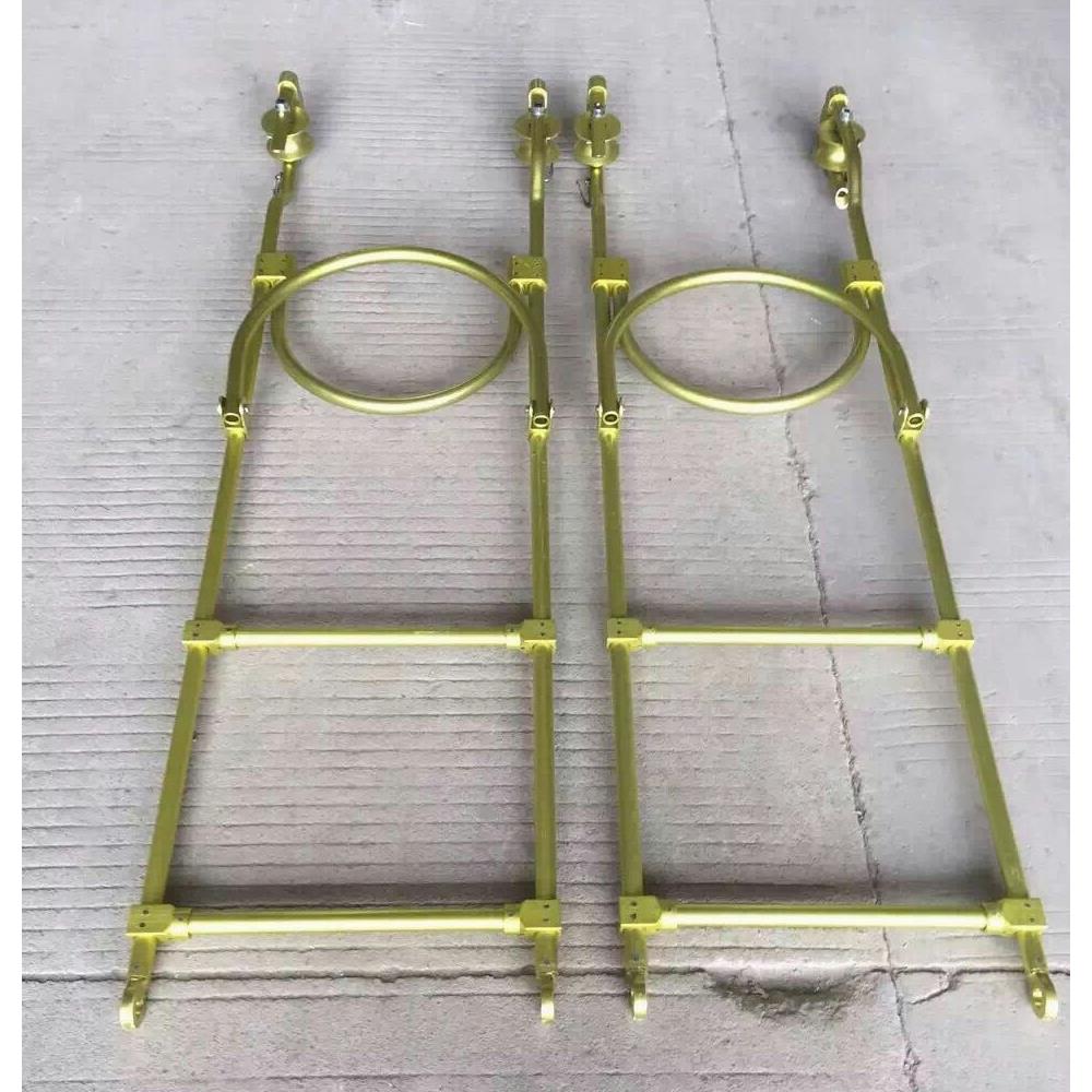 绝缘绳梯铝合金飞车线双线飞车刹车自锁式铝合金软梯头飞车