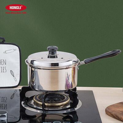 宏利不锈钢加厚奶锅不粘锅煮热牛奶锅迷你汤锅煮面锅婴儿辅食锅