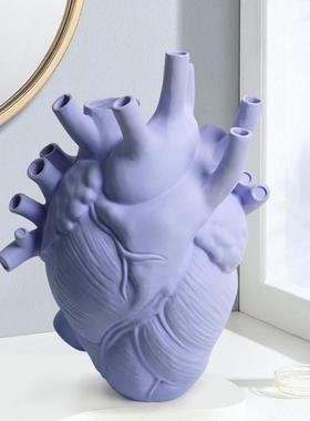 心脏花瓶摆件客厅插花电视柜酒柜飘窗装饰创意艺术控制情绪小礼物