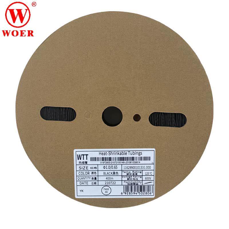 WTT 彩色 1/1.5/2/2.5/3/3.5/4MM 黑红黄蓝绿白色环保阻燃 热缩管