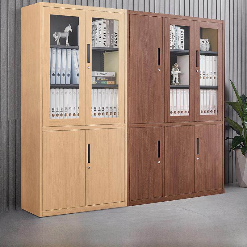 钢制木纹文件柜玻璃铁皮柜书柜办公资料柜档案凭证柜收纳柜储物柜,商业/办公家具,文件柜,淘宝优惠券,粉丝福利购,淘宝优惠卷