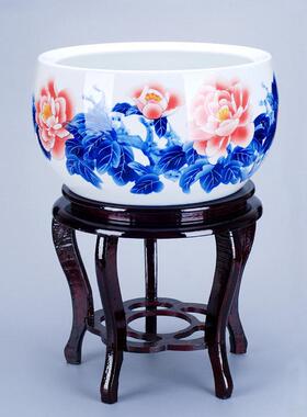 高脚瓷器花瓶木底座各种摆件花盆盆景鱼缸底座中花架