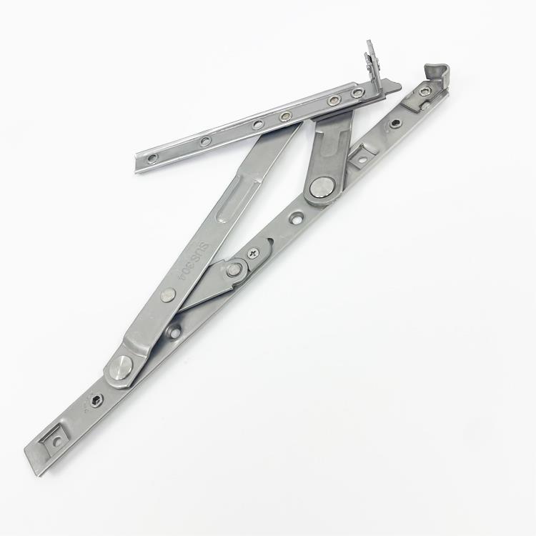 304不锈钢重型滑动支架断桥铝纱窗一体开窗防尘合页四联门窗配件