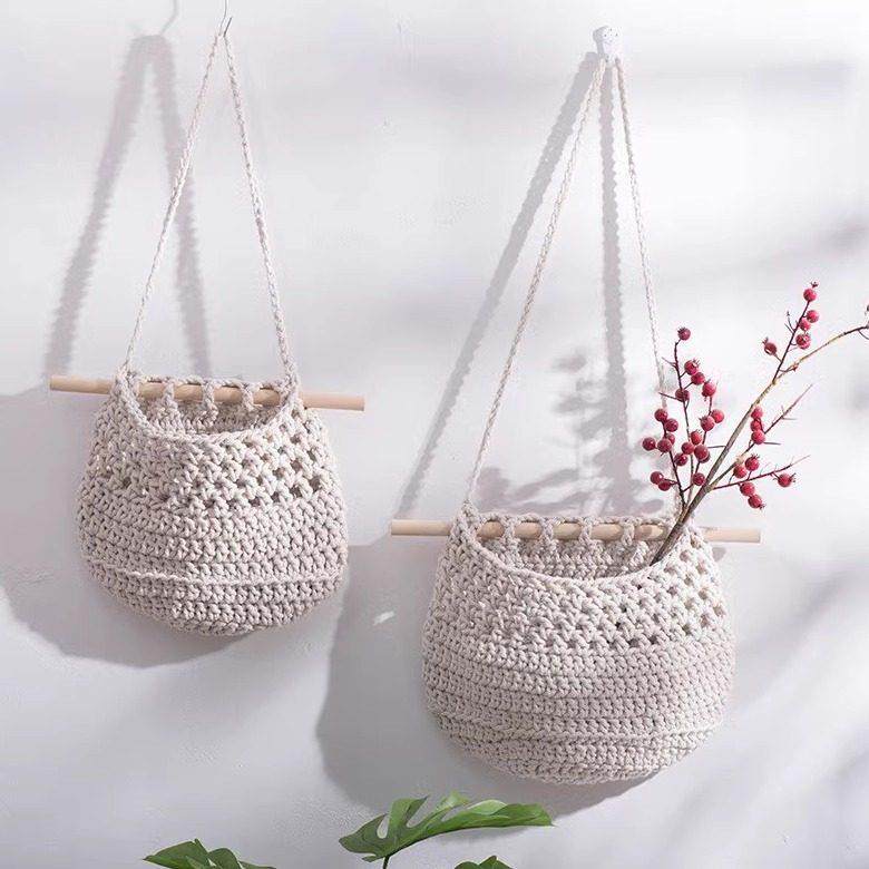 田园风手工编织挂毯墙面收纳网兜民宿房间墙上装饰挂件壁饰果蔬袋,居家布艺,挂毯/壁毯,淘宝优惠券,粉丝福利购,淘宝优惠卷