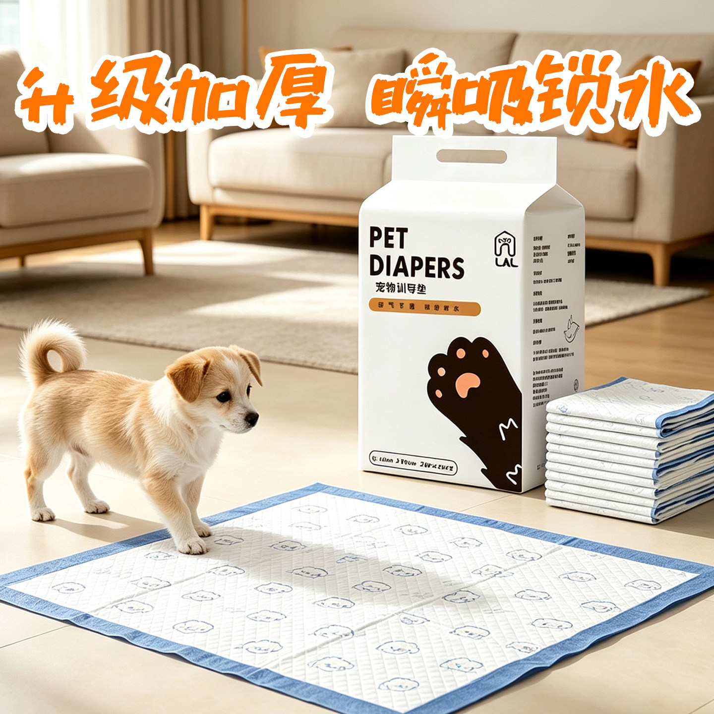 宠乐奇狗狗尿垫加厚吸水引导上厕