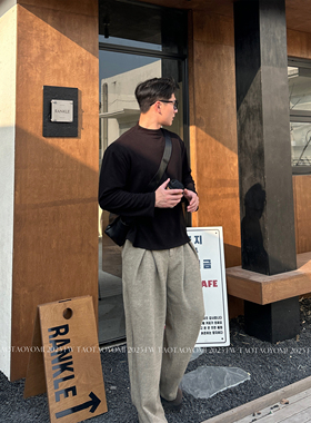 TTYM男士高领毛衣冬季内搭上衣男纯色打底衫韩系情侣百搭羊毛衫