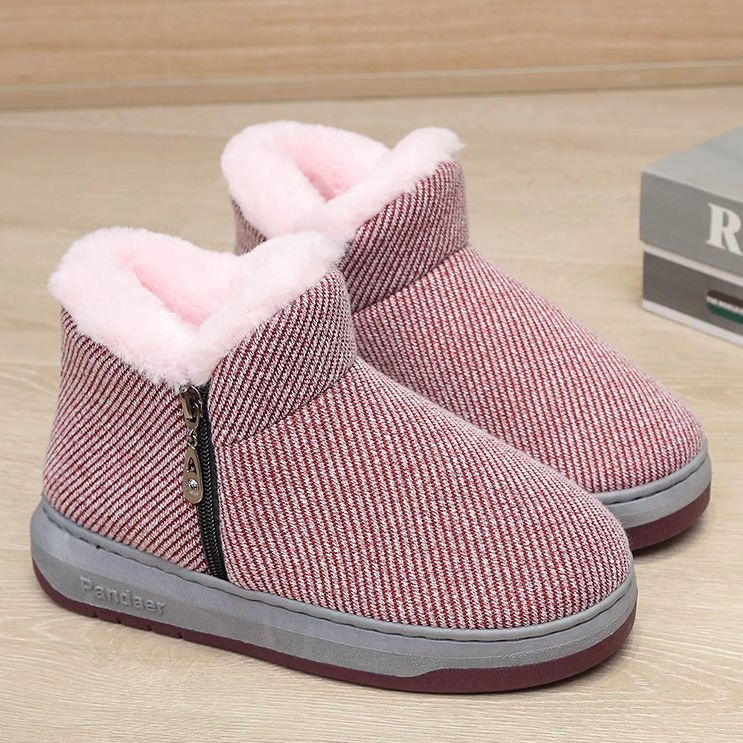 包跟厚底棉拖鞋闪宠高帮棉鞋防滑