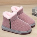 高帮家居棉鞋 中老年老人鞋 外穿 包跟厚底防滑男女士冬季 拉链棉拖鞋