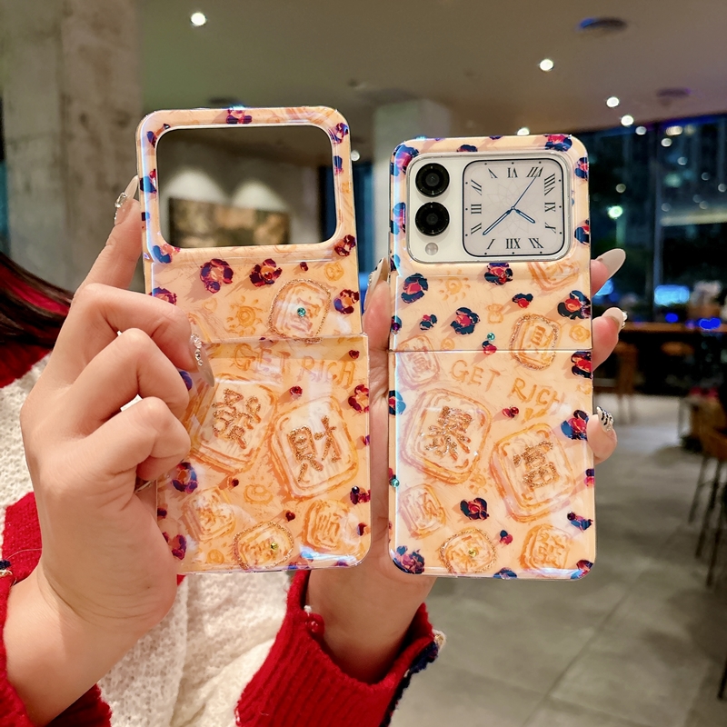 适用华为novaflip手机壳nova小折叠屏flip新年navoflip保护套navaflip滴胶闪粉novafilp网红filp外壳psd-al00