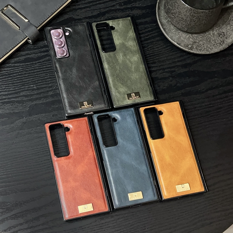 适用三星w25手机壳奢华SM-W9025全包铰链samsungw2025心系天下galaxyw油蜡皮255g折叠屏zfold6slim中轴保护套