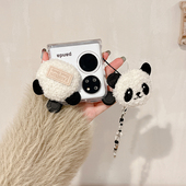 prokets女时尚 适用华为p50pocket s手机壳秋冬pock毛绒熊猫pockets宝盒pocet折叠屏新款 p59poket小清新pokets