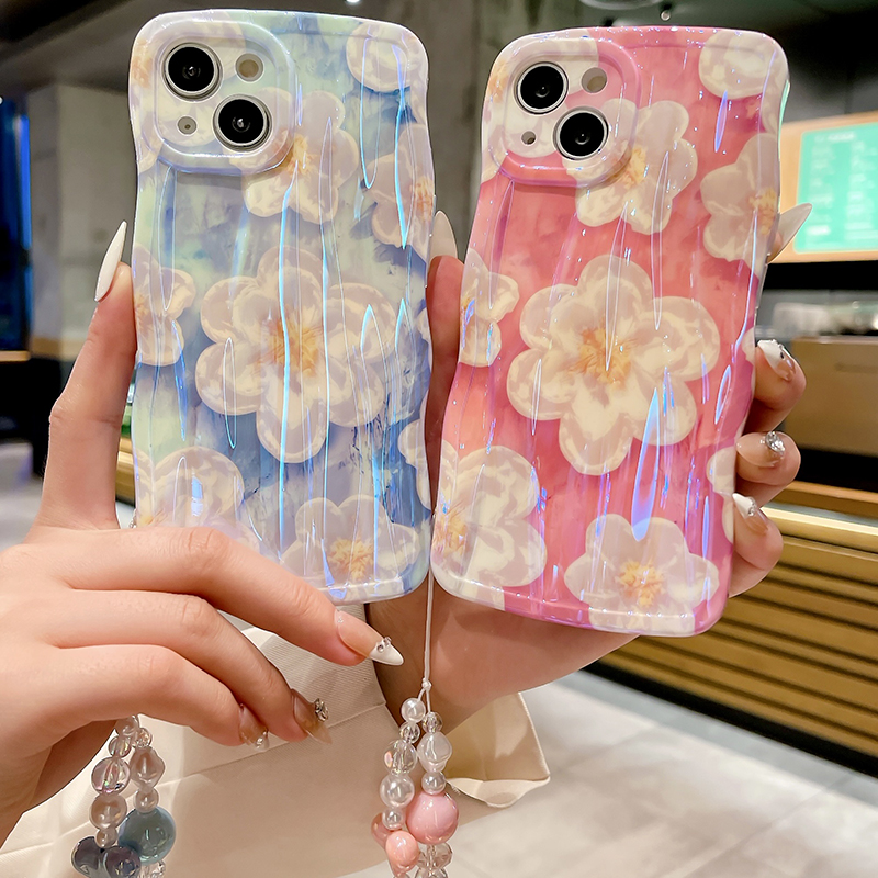 苹果系列油画花朵手机壳